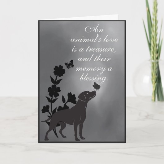 An Animal’s Love Is a Treasure – Dog Sympathy Kaart (Voorkant)