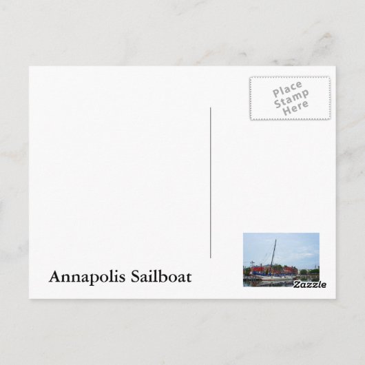 An Annapolis Sailboat Briefkaart (Achterkant)