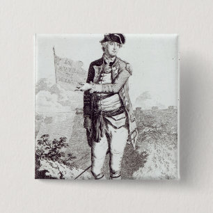 An Appeal to Heaven', een portret van General Lee Vierkante Button 5,1 Cm