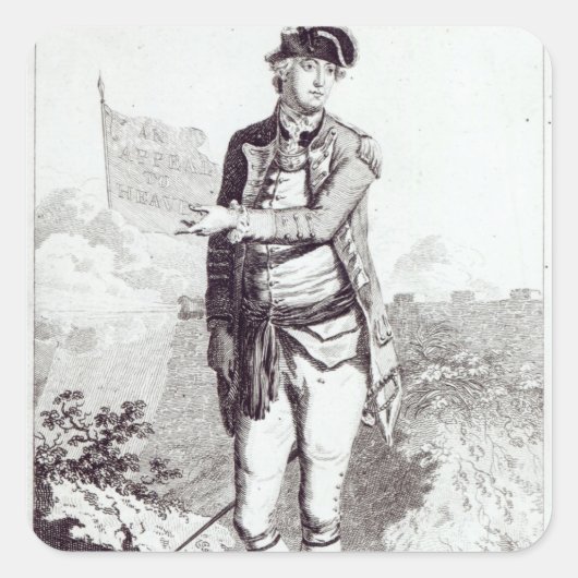 An Appeal to Heaven', een portret van General Lee Vierkante Sticker (Voorkant)