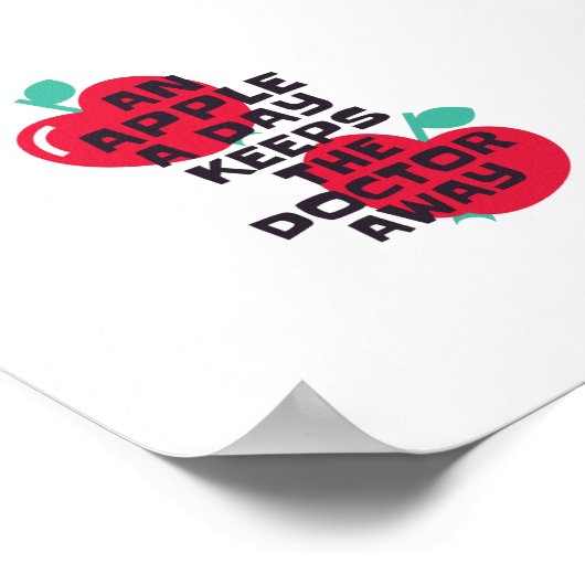 An apple a day keeps the doctor away poster (Hoek)