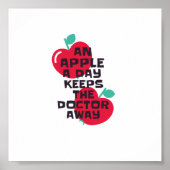 An apple a day keeps the doctor away poster (Voorkant)