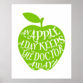 An apple a day keeps the doctor away poster (Voorkant)