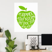 An apple a day keeps the doctor away poster (Thuiskantoor)