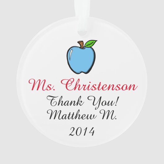 An Apple for the Teacher - Ornament - SRF (achterkant)