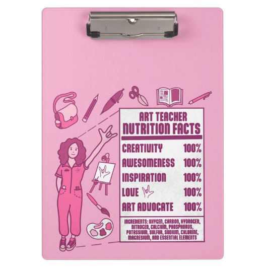 An Appreciation to Art Teachers - Perfect Gift Klembord (Voorkant)