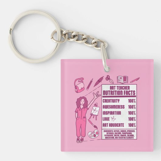 An Appreciation to Art Teachers - Perfect Gift  Sleutelhanger (voorkant)