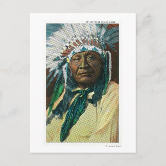 An Arapahoe Indian Chief PortraitColorado Briefkaart (Voorkant)