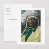An Arapahoe Indian Chief PortraitColorado Briefkaart (Voorkant / Achterkant)