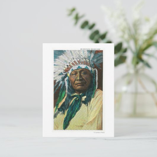 An Arapahoe Indian Chief PortraitColorado Briefkaart (Staand voorkant)