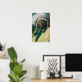 An Arapahoe Indian Chief PortraitColorado Poster (Thuiskantoor)