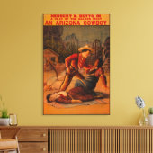 An Arizona Cowboy - Cowboy en de Indische strijd Canvas Afdruk (Insitu (Woonkamer))