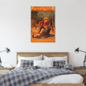 An Arizona Cowboy - Cowboy en de Indische strijd Canvas Afdruk (Insitu (Slaapkamer))