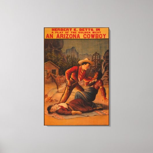 An Arizona Cowboy - Cowboy en de Indische strijd Canvas Afdruk (Voorkant)