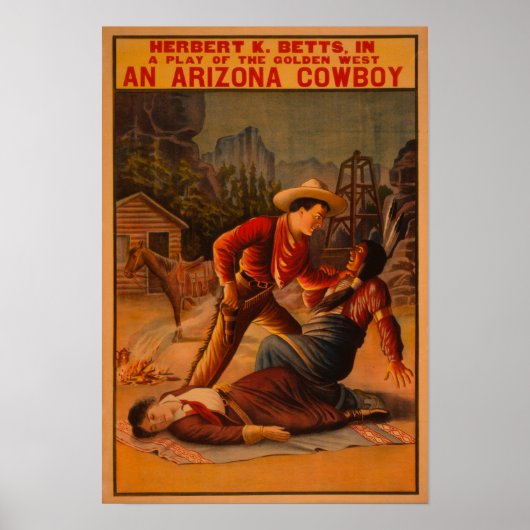 An Arizona Cowboy - Cowboy en de Indische strijd Poster (Voorkant)