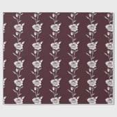 An Arrangement  Of Minimalist Single Line Roses  Cadeaupapier (Vlak)