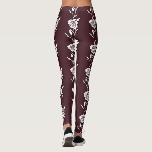 An Arrangement  Of Minimalist Single Line Roses  Leggings (Achterkant)