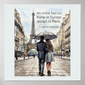 An artist has no home in Europe except Paris Poster (Voorkant)