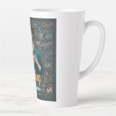 An Artistic Illustration of a Teacher  Latte Mok (Rechts)