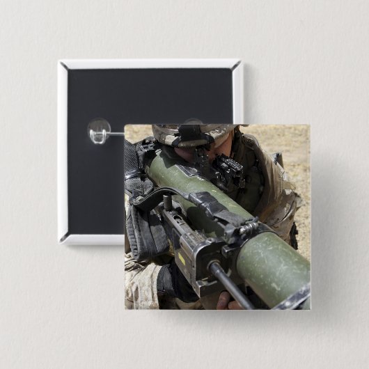 An assaultman vierkante button 5,1 cm (Voorkant /achterkant)