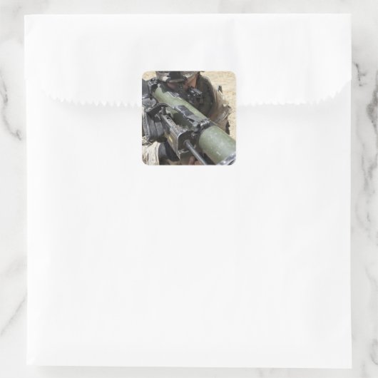 An assaultman vierkante sticker (Tas)