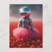 An astronaut in a pink tutu disco ball head  briefkaart (Voorkant)
