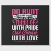 An Aunt Is Someone Special To Remember With Warmth Cadeaupapier (Vlak)