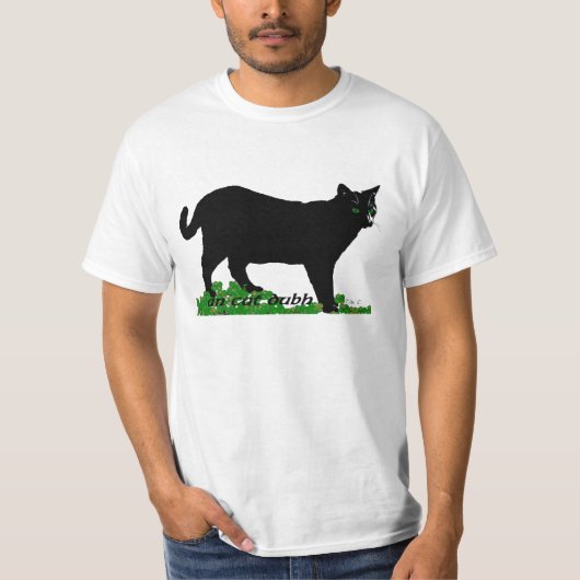 An Cat Dubh (de zwarte kat) Iers T-shirt (Voorkant)