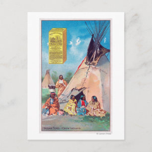 An Crow Indian Tepee, Maizena Product Ad Briefkaart