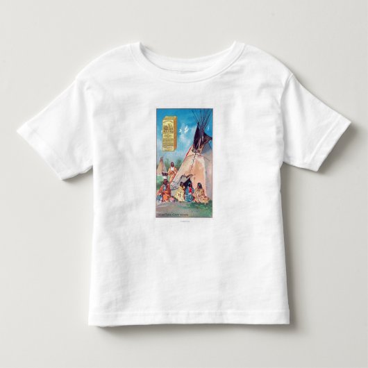 An Crow Indian Tepee, Maizena Product Ad Kinder Shirts (Voorkant)