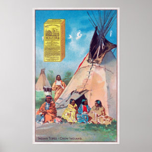 An Crow Indian Tepee, Maizena Product Ad Poster