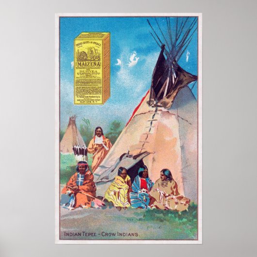An Crow Indian Tepee, Maizena Product Ad Poster (Voorkant)
