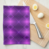 An display a purple patterned tapestry theedoek (Quarter Fold)