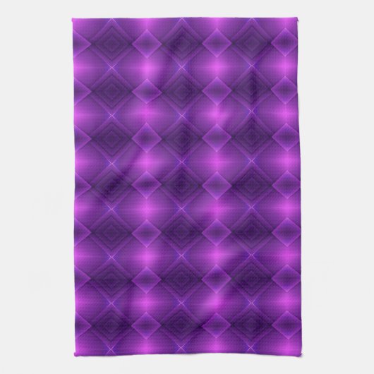 An  display a purple patterned tapestry  theedoek (Verticaal)