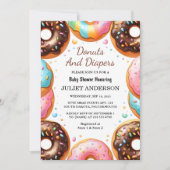An Dreams Roze Blauwe Donuts en Luiers Baby shower Kaart (Voorkant)