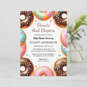 An Dreams Roze Blauwe Donuts en Luiers Baby shower Kaart (Staand voorkant)