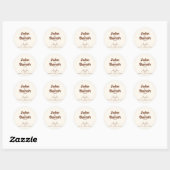 An elegant Wedding Design - United Rings Ronde Sticker (Vel)