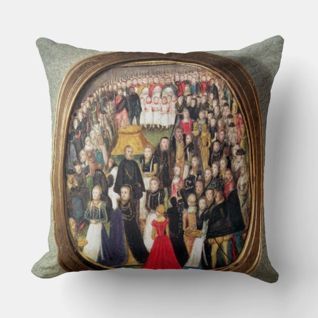 An Elizabeth Maundy Ceremony, c.1560 (m/c op vel) Kussen (Voorkant)