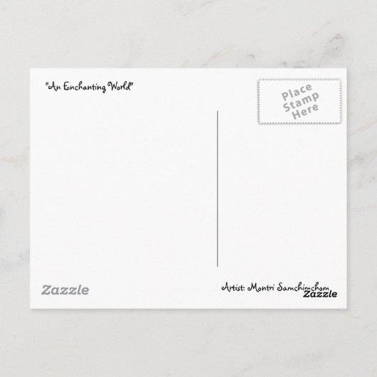 An Enchanting World Briefkaart (Achterkant)
