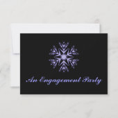 "An Engagement Party" - Winter Blue Snowflake (a) Kaart