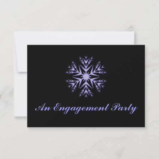 "An Engagement Party" - Winter Blue Snowflake (a) Kaart (Voorkant)