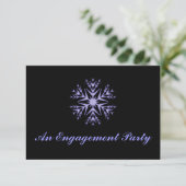 "An Engagement Party" - Winter Blue Snowflake (a) Kaart (Staand voorkant)
