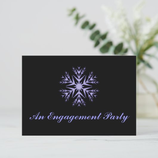 "An Engagement Party" - Winter Blue Snowflake (a) Kaart