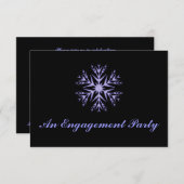 "An Engagement Party" - Winter Blue Snowflake (a) Kaart (Voorkant / Achterkant)