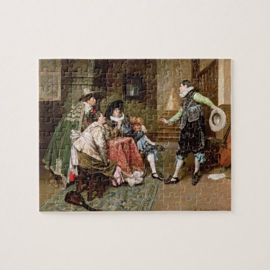 An Engaging Tale, 1894 (olie op het paneel) Legpuzzel (Horizontaal)