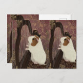 An Evening Recital – Artistic Guinea Pig Postcard Briefkaart (Voorkant / Achterkant)