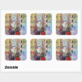 An Evening Walk to Sacre Coeur Vierkante Sticker (Vel)