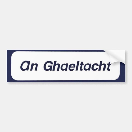 An Ghaeltacht Bumpersticker (Voorkant)
