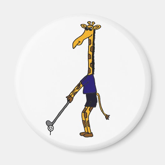 AN- Giraffe Spelen Golfontwerp Magneet (Voorkant)