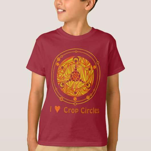 An I Love Crop Circles Fun Art Cereoloog T-Shirt (Voorkant)